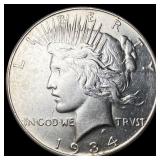1934-D Silver Peace Dollar CLOSELY  UNCIRCULATED