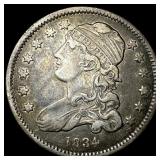 1834 Capped Bust Silver Quarter NEARLY  UNCIRCULA