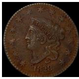 1828 Coronet Head Lg Cent Lg. Narr. Dt. HIGH GRAD