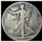1920-D Silver Walking Liberty Half Dollar  NICELY