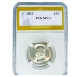 1937 Washington Silver Quarter PGA MS67