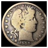 1900-O Silver Half Dollar (Barber) NICELY CIRCULAT