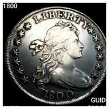 1800 Draped Bust Dollar CHOICE AU