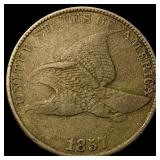 1857 Flying Eagle Cent NEARLY UNCIRCULATED