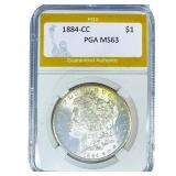 1884-CC Morgan Silver Dollar PGA MS63
