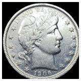 1906-O Silver Barber Half Dollar NEARLY UNCIRCULAT