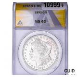 1892-O Morgan Silver Dollar ANACS MS62