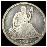 1837 Silver Half Dime (No Stars) ABOUT UNCIRCULATE