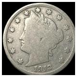 1912-S Liberty Head Nickel NICELY CIRCULATED