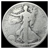 1918 Silver Walking Liberty Half Dollar  NICELY C