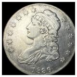 1836 Capped Bust Half Dollar CLOSELY  UNCIRCULATE