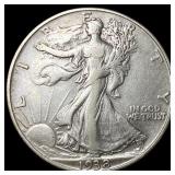1938-D Silver Walking Liberty Half Dollar NEARLY U