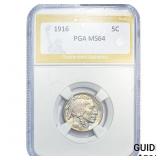 1916 Buffalo Nickel PGA MS64