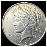 1922 Silver Peace Dollar CLOSELY UNCIRCULATED