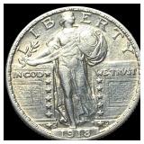 1918-S Silver Standing Liberty Quarter CHOICE AU
