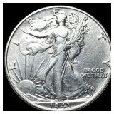 1943 Walking Liberty Half Dollar CLOSELY UNCIRCULA