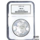 1878-S Morgan Silver Dollar NGC MS64