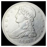 1837 Capped Bust Half Dollar NEARLY UNCIRCULATED