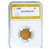 1909 Indian Head Cent PGA MS63 RD