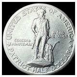 1925 Silver Lexington-Concord Half Dollar CLOSELY