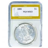 1886 Morgan Silver Dollar PGA MS63
