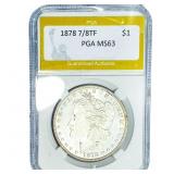 1878 7/8TF Morgan Silver Dollar PGA MS63