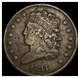 1834 Classic Head Half Cent ABOUT  UNCIRCULATED