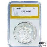 1878-CC Morgan Silver Dollar PGA MS63