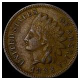 The coin is an 1883 Indian Head Cent. CLOSELY UNCI