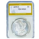 1879-O Morgan Silver Dollar PGA MS63