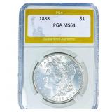 1888 Morgan Silver Dollar PGA MS64