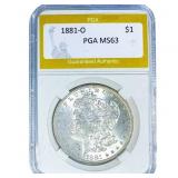 1881-O Morgan Silver Dollar PGA MS63