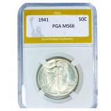 1941 Walking Liberty Half Dollar PGA MS66