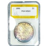 1886 Morgan Silver Dollar PGA MS63