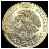 1986 Mo Mexico 25 Pesos Olympics UNCIRCULATED