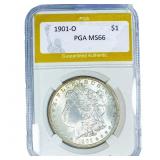 1901-O Morgan Silver Dollar PGA MS66