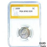 1939 Jefferson Nickel PGA XF45 DDR