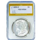 1899-O Morgan Silver Dollar PGA MS64