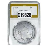 1798 Draped Bust Dollar PGA XF40