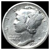 1921 Silver Mercury Dime NEARLY UNCIRCULATED