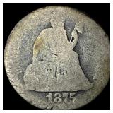 1875 Seated Liberty Silver Coin NICELY CIRCULATED