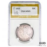 1916 Walking Liberty Half Dollar PGA MS65