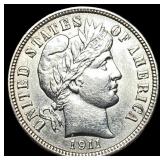 1911-D Silver Barber Dime UNCIRCULATED