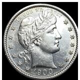 1900-S Silver Barber Quarter UNCIRCULATED