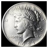 1921 Silver Peace Dollar CHOICE AU