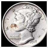 1918-S Silver Mercury Dime CLOSELY UNCIRCULATED