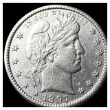 1897 Barber Quarter CLOSELY UNCIRCULATED