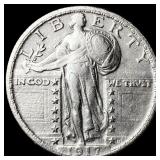 1917 Type 1 Standing Liberty Quarter NEARLY UNCIRC