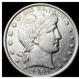 1901 Silver Barber Half Dollar CLOSELY UNCIRCULATE
