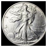 1936-D Silver Walking Liberty Half Dollar CLOSELY